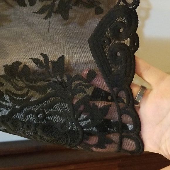 Damask Embroidered Sheath Dress - Picture 3 of 10